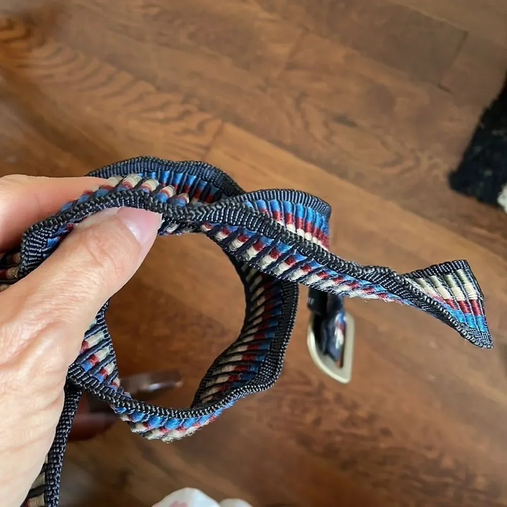 Vintage‎ Bison Designs multi color canvas belt